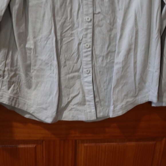 Thyme x 2 Button Down Shirt Top Blouse 100% Cotton Medium - Picture 6 of 9